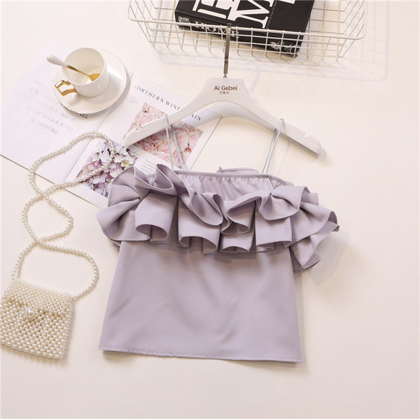 Maiou elegant de damă cu bretele în mai multe culori