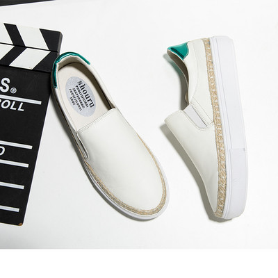 Espadrile de dama din piele ecologica in alb si negru