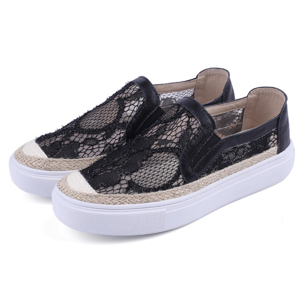 Napi espadrillák csipkével, három színben