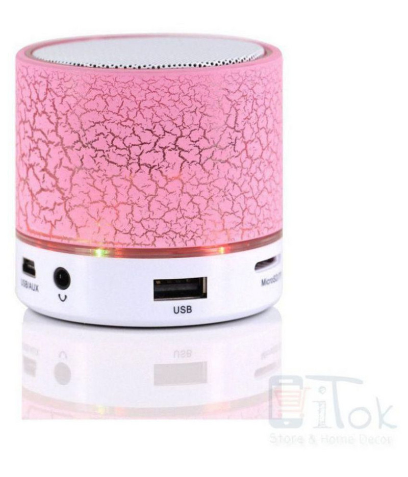 Преносима bluetooth колонка A 8 с AUX и USB порт и слот за TF/SD card - розов цвят