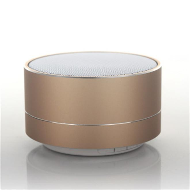 Hordozható bluetooth hangszóró A10 AUX és USB porttal és TF / SD kártyanyílással - arany színű