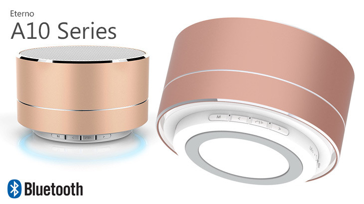 Hordozható bluetooth hangszóró A10 AUX és USB porttal és TF / SD kártyanyílással - rózsaszín