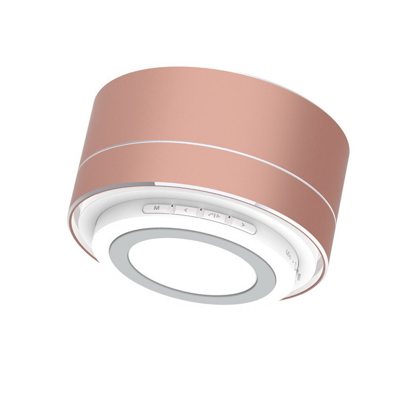 Hordozható bluetooth hangszóró A10 AUX és USB porttal és TF / SD kártyanyílással - rózsaszín