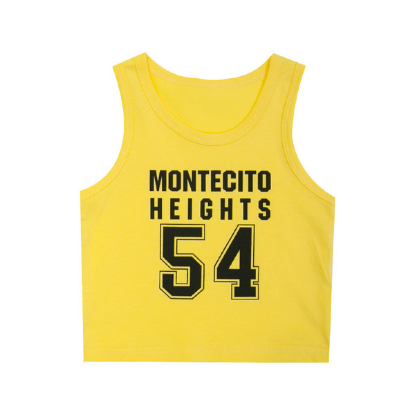 Sárga színű, feliratos gyerekcipő - fiúknak