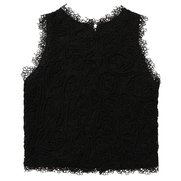 Maieu elegant de damă, cu dantelă, în alb și negru