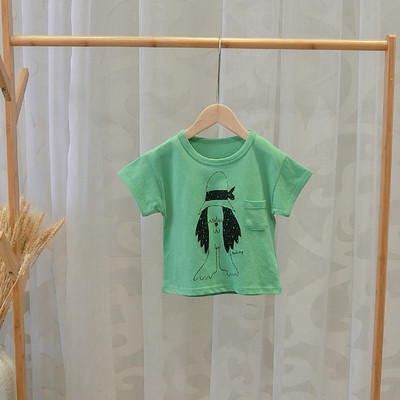 Gyermek póló fiúknak három színben zsebbel és rátéttel