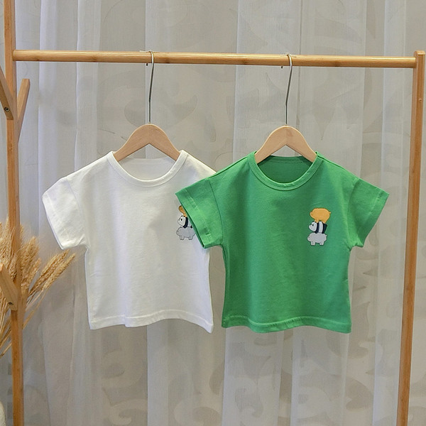 Gyermek póló három színben rátéttel - fiúknak és lányoknak