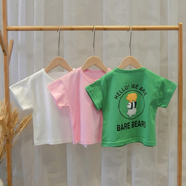 Gyermek póló három színben rátéttel - fiúknak és lányoknak