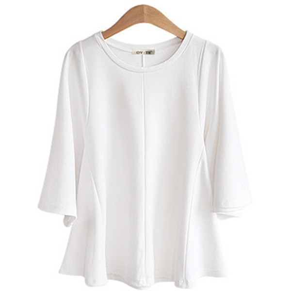 Κομψή γυναικεία μπλούζα με 3/4 μανίκι σε λευκό και μαύρο χρώμα