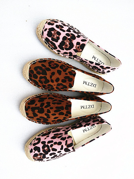 Női espadrillák állatmintával, két színben