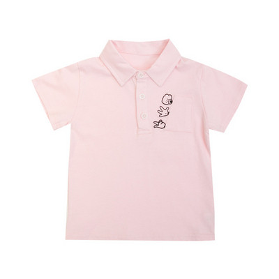 Детска тениска за момчета в два цвята с апликация и копчета