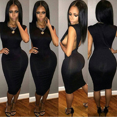 Rochie eleganta dama Slim - model in culoarea neagra