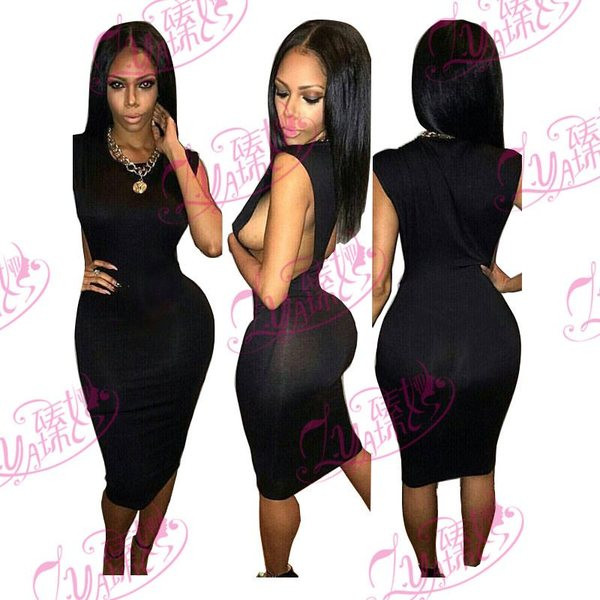 Rochie eleganta dama Slim - model in culoarea neagra