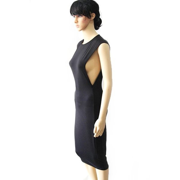 Rochie eleganta dama Slim - model in culoarea neagra