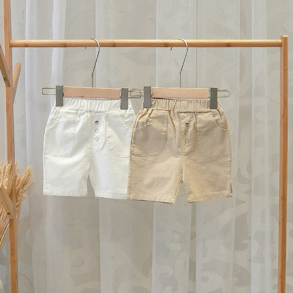 Gyermek rövidnadrág zsebekkel három színben - fiúknak