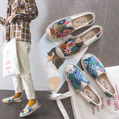 Mindennapi női színes textil espadrillek különböző színekben