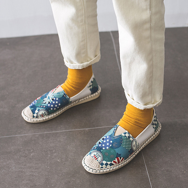 Mindennapi női színes textil espadrillek különböző színekben