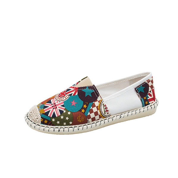 Mindennapi női színes textil espadrillek különböző színekben