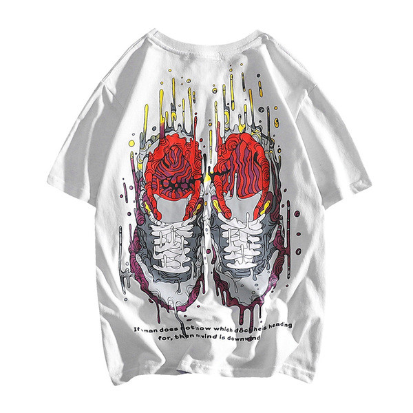 Modern férfi póló három színben feliratokkal és rátéttel