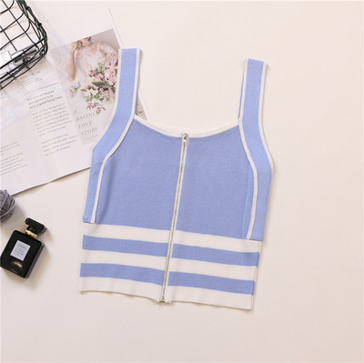 Stílusos női melltartó pántokkal és cipzárral több színben