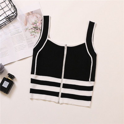 Stílusos női melltartó pántokkal és cipzárral több színben