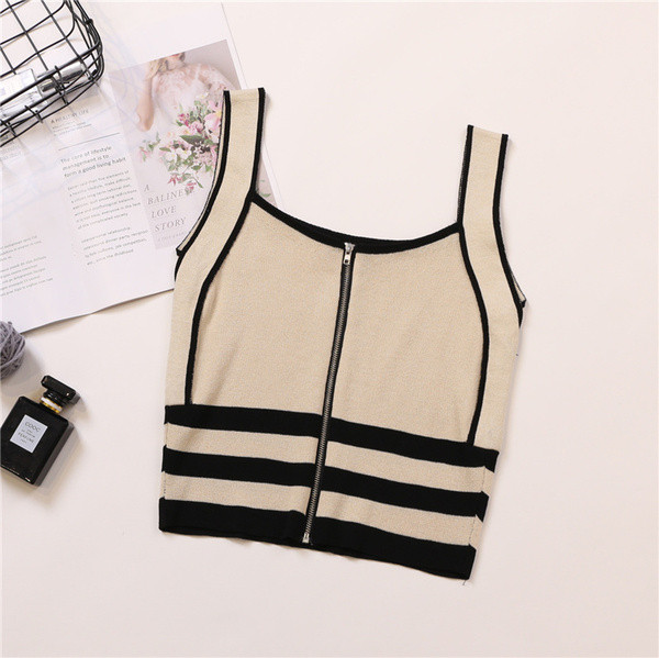 Stílusos női melltartó pántokkal és cipzárral több színben