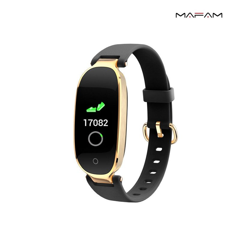 Стилен смарт часовник със силиконова каишка модел S3 - черен цвят