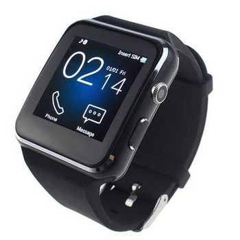Смарт часовник със силиконова каишка модел X6 в черен цвят