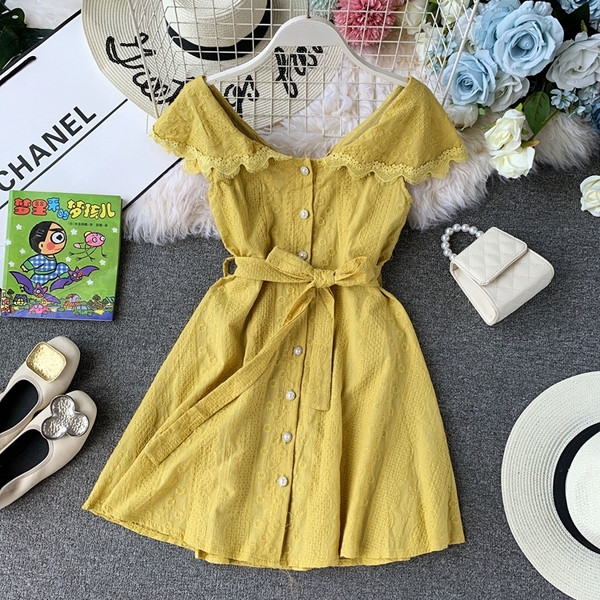 Μοντέρνο γυναικείο φόρεμα με μανίκι και κουμπιά σε διάφορα χρώματα