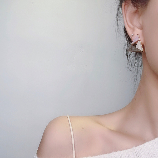 Modern női fülbevaló két színben