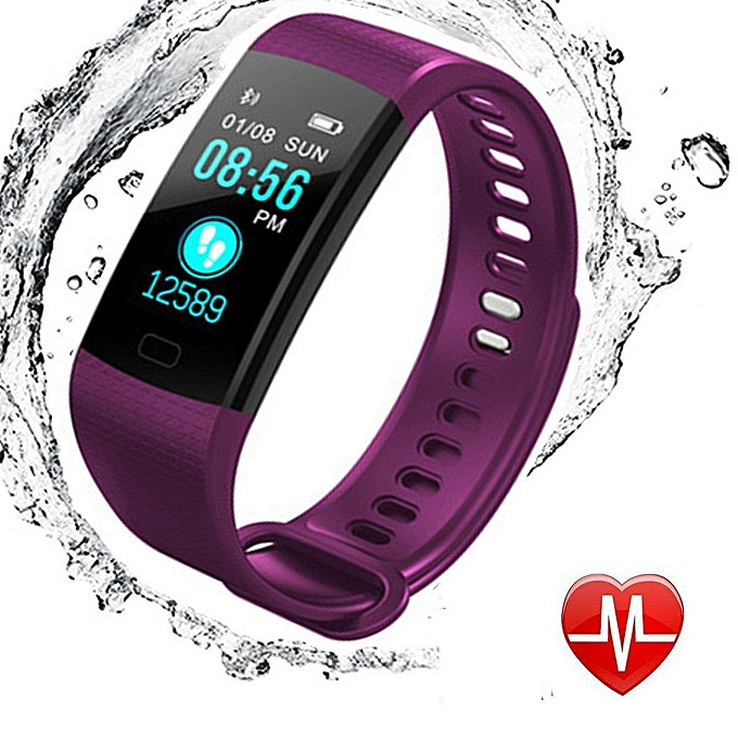 Γυναικείο βραχιόλι  μοντέλο Fitness Y5 σε μοβ χρώμα