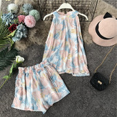 Μοντέρνο γυναικείο σετ με διακοσμητικό μοτίβο από 2 τεμάχια