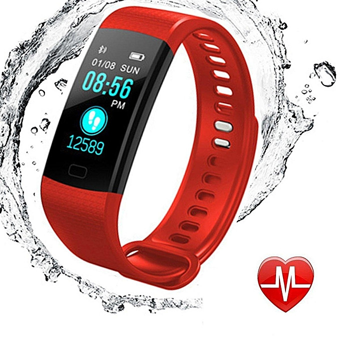 Фитнес гривна модел Y5 в червен цвят