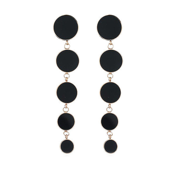 Hosszú női fülbevaló fekete színben