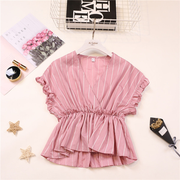 Σύγχρονη γυναικεία μπλούζα με λωρίδα V σε τρία χρώματα