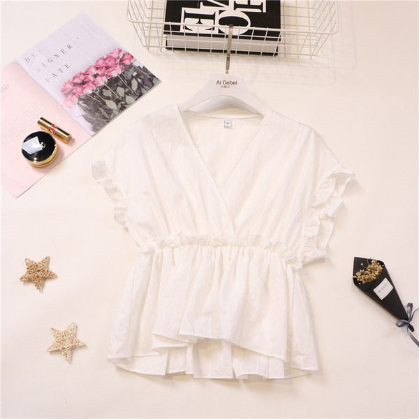 Σύγχρονη γυναικεία μπλούζα με λωρίδα V σε τρία χρώματα