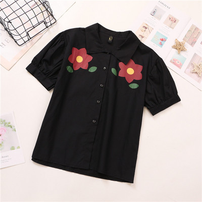 Γυναικείο μπλουζάκι με εκτύπωση σε λευκό και μαύρο χρώμα