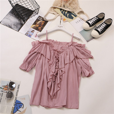 Μοντέρνα γυναικεία μπλούζα με 3/4 μανίκια σε πέντε χρώματα