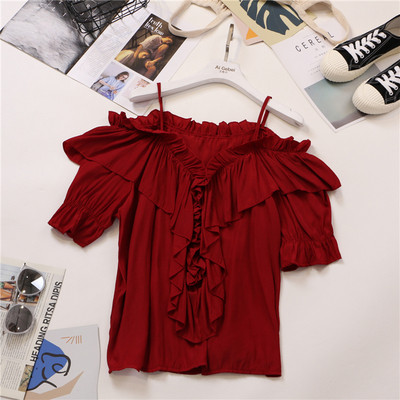 Μοντέρνα γυναικεία μπλούζα με 3/4 μανίκια σε πέντε χρώματα