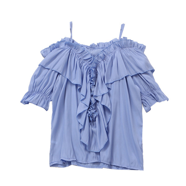 Μοντέρνα γυναικεία μπλούζα με 3/4 μανίκια σε πέντε χρώματα