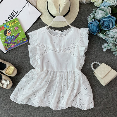 Μοντέρνα γυναικεία μπλούζα με κεντήματα σε δύο χρώματα