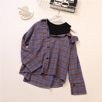 Дамска риза  с дълъг  ръкав  от две части в няколко цвята