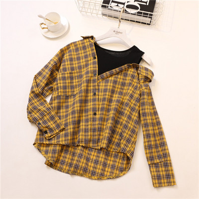 Дамска риза  с дълъг  ръкав  от две части в няколко цвята