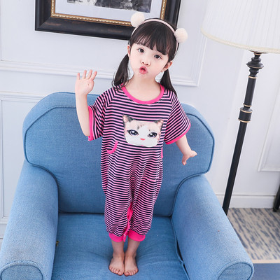 Gyermek pizsama három színben lányoknak való alkalmazással