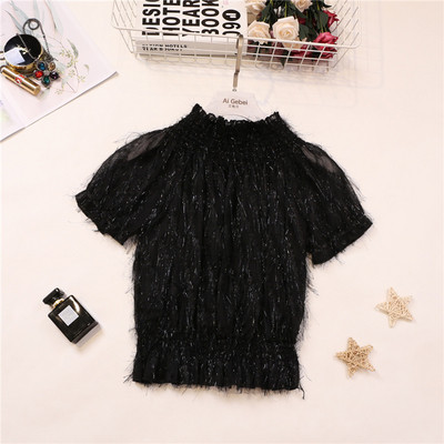 Modern női blúz rövid ujjal több színben