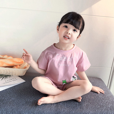 Gyerek pizsama lányoknak kék és rózsaszín színben