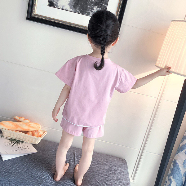 Gyerek pizsama lányoknak kék és rózsaszín színben