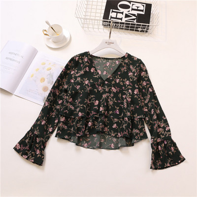 Stílusos női ing V-nyakú és hosszú ujjú