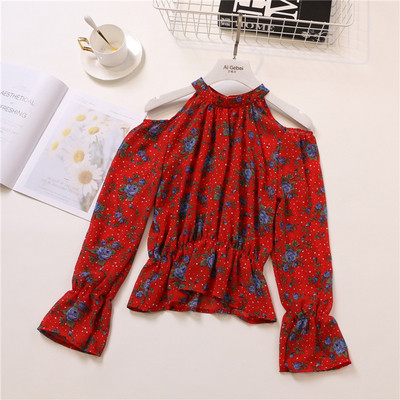 Bluză de damă elegantă cu mâneci lungi și motiv floral