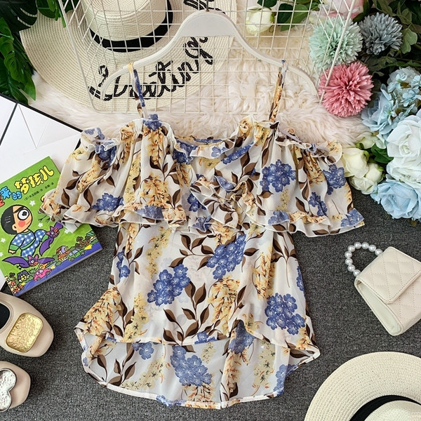 Σύγχρονη κυρία μπλούζα με floral μοτίβο  σε τέσσερα χρώματα